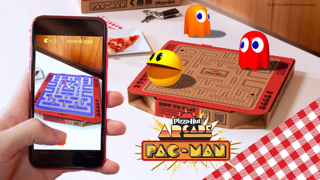 Colaborción Pizza Hut y Pac-man